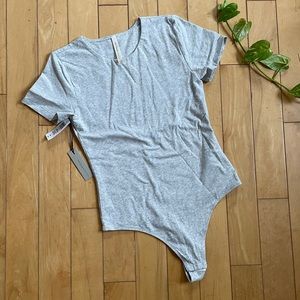 Aritzia / Babaton / M / Soft Contour Bodysuit / Tags On / Heather Light Grey